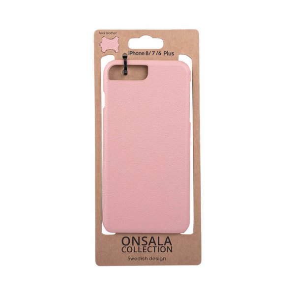 Onsala iPhone 6/6S Plus/iPhone 7 Plus/iPhone 8 Plus Skal Äkta Läder Rosa