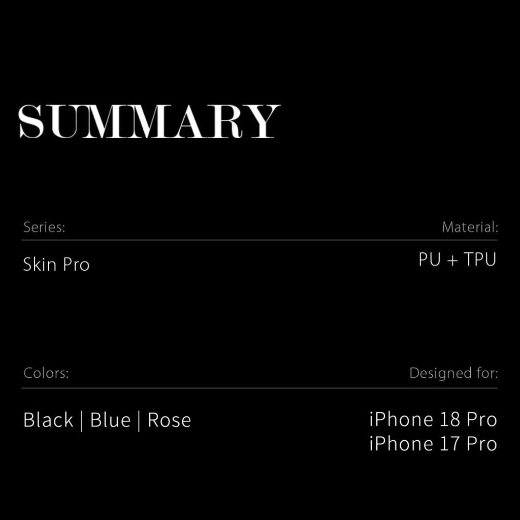 Dux Ducis iPhone 17 Pro/iPhone 18 Pro Fodral Skin Pro Series Svart