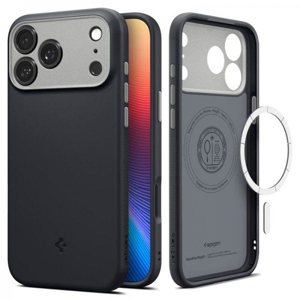 Spigen iPhone 17 Pro Max Skal Nano Pop MagFit Black Sesame