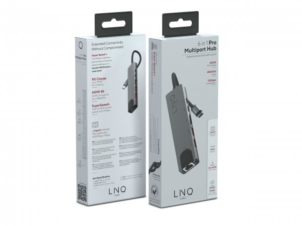 LINQ 6 in 1 PRO USB-C Multiport Hub