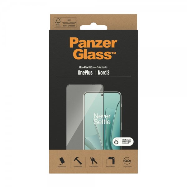 PanzerGlass OnePlus Nord 3 Skärmskydd Ultra-Wide Fit