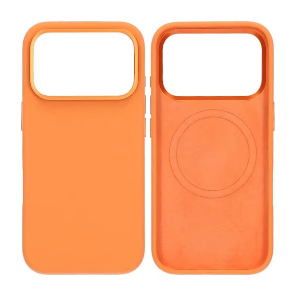 iPhone 17 Pro Max Skal Silikon MagSafe Stativ Orange