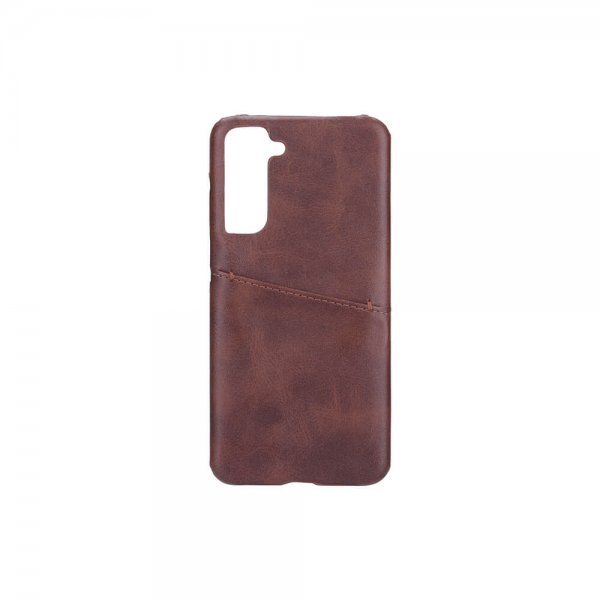 Onsala Samsung Galaxy S21 FE Skal med ett Kortfack Brun