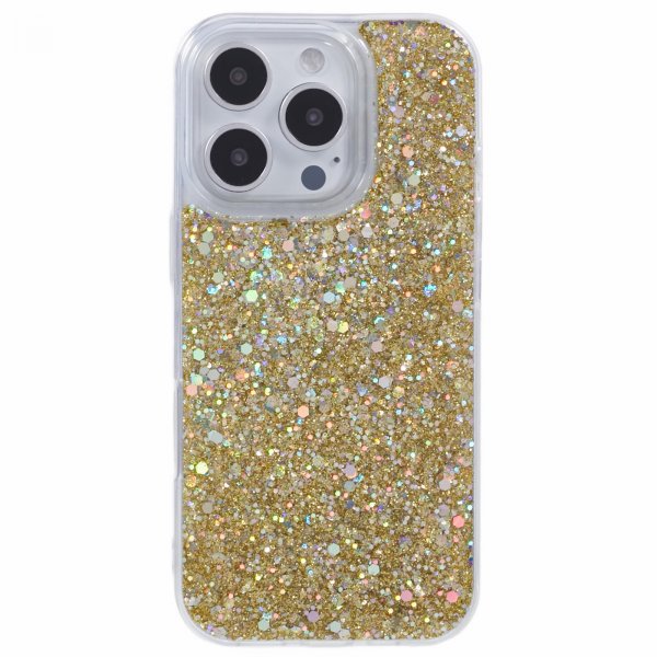 Nordic Covers iPhone 16 Pro Skal Sparkle Series Citrine Gold