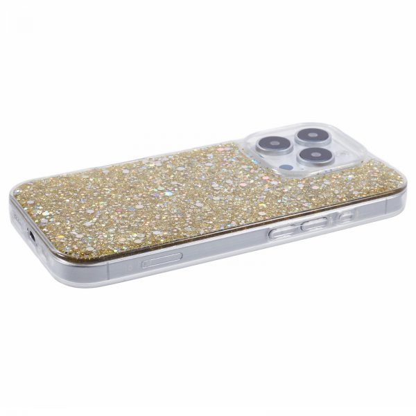 Nordic Covers iPhone 16 Pro Skal Sparkle Series Citrine Gold