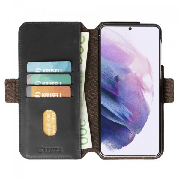 Krusell Samsung Galaxy S21 Fodral Sunne PhoneWallet Vintage Black
