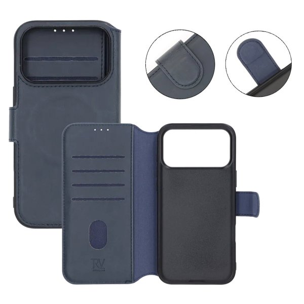 Rvelon iPhone 17 Pro Max Fodral 4 Kortfack MagSafe Blå