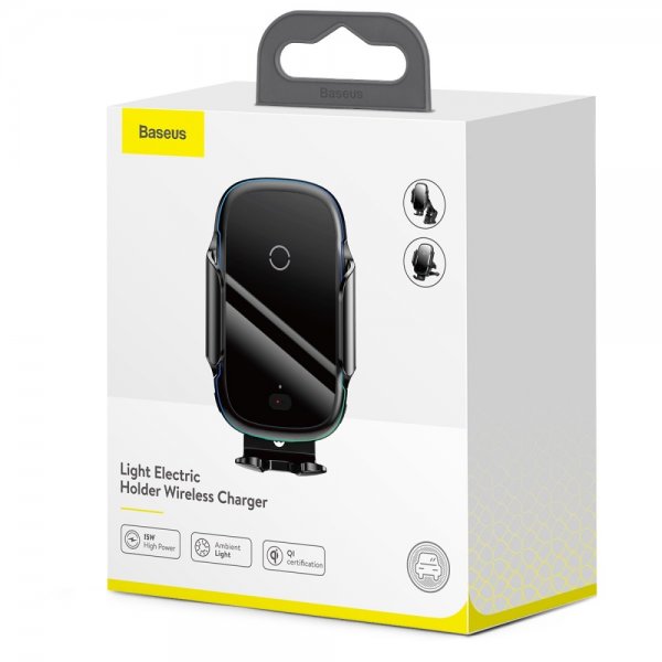 Baseus Bilhållare Light Electric Holder Wireless Charger