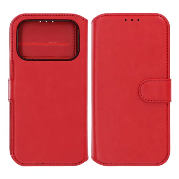 Rvelon iPhone 17 Pro Fodral 4 Kortfack Löstagbart Skal Röd