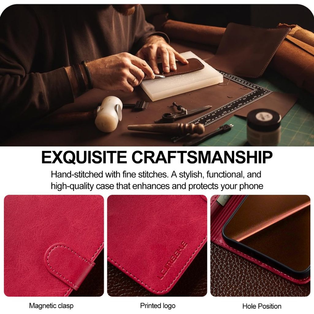 Lc.Imeeke Xiaomi 17T Fodral med Kortfack Stativfunktion Rosa