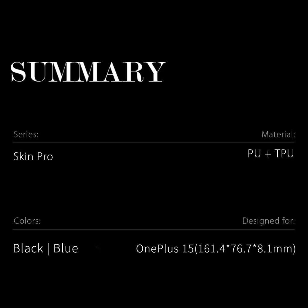 Dux Ducis OnePlus 15 Fodral Skin Pro Series Blå