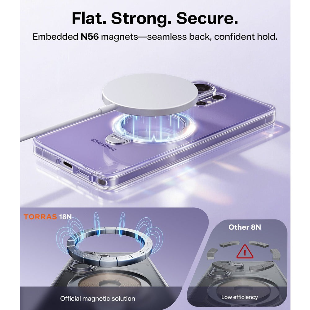 Torras Samsung Galaxy S26 Ultra Skal Ostand Q3 Spin Transparent