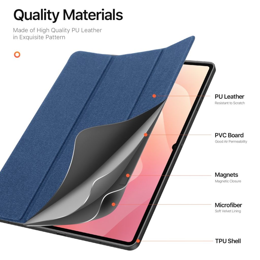 Dux Ducis Samsung Galaxy Tab S11 Ultra/S12 Ultra Fodral DOMO Series Blå