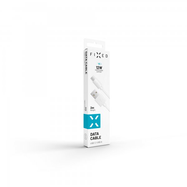 Fixed Kabel USB-A till USB-C 2m Vit