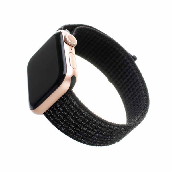 Fixed Apple Watch 44/45/46mm/Apple Watch Ultra Armband Nylon Strap Reflective Svart