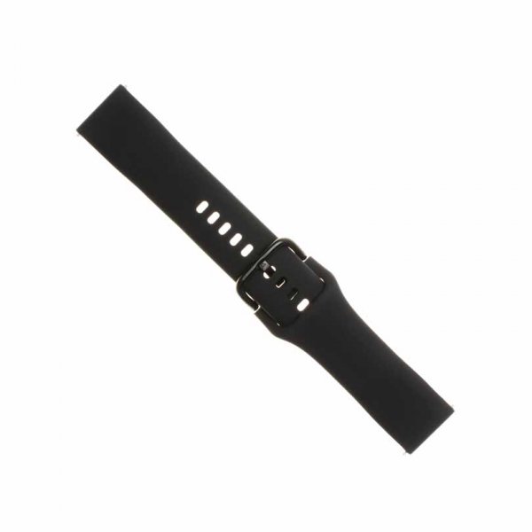 Fixed Samsung Galaxy Watch 22mm Armband Silicone Strap Svart