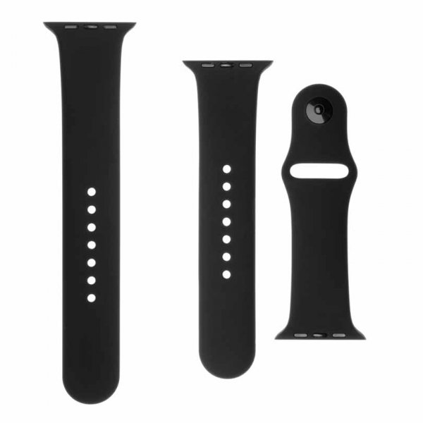 Fixed Apple Watch 44/45/46mm/Apple Watch Ultra Armband Silicone Strap Svart