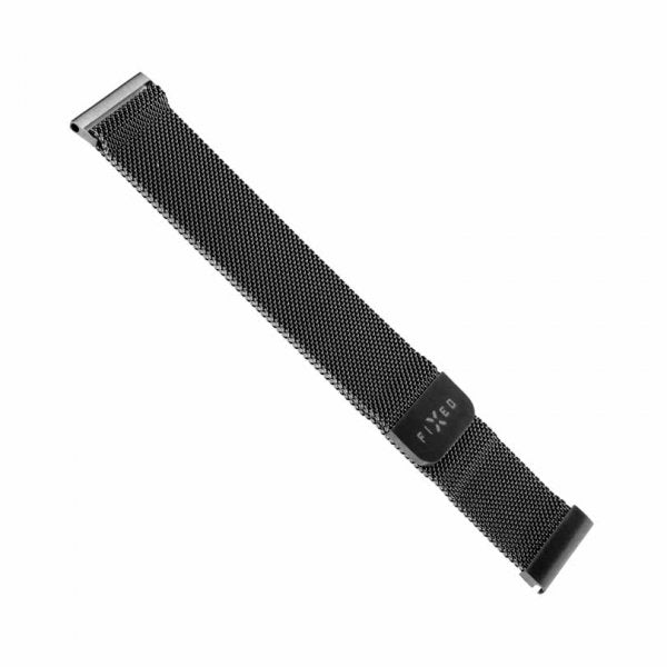 Fixed Samsung Galaxy Watch 20mm Armband Mesh Strap Svart