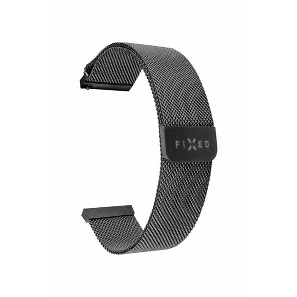 Fixed Samsung Galaxy Watch 22mm Armband Mesh Strap Svart