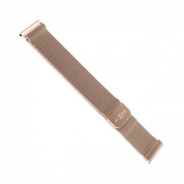 Fixed Samsung Galaxy Watch 22mm Armband Mesh Strap Roseguld