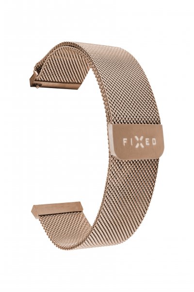 Fixed Samsung Galaxy Watch 22mm Armband Mesh Strap Roseguld