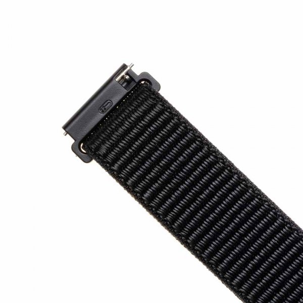 Fixed Samsung Galaxy Watch 20mm Armband Nylon Strap Svart