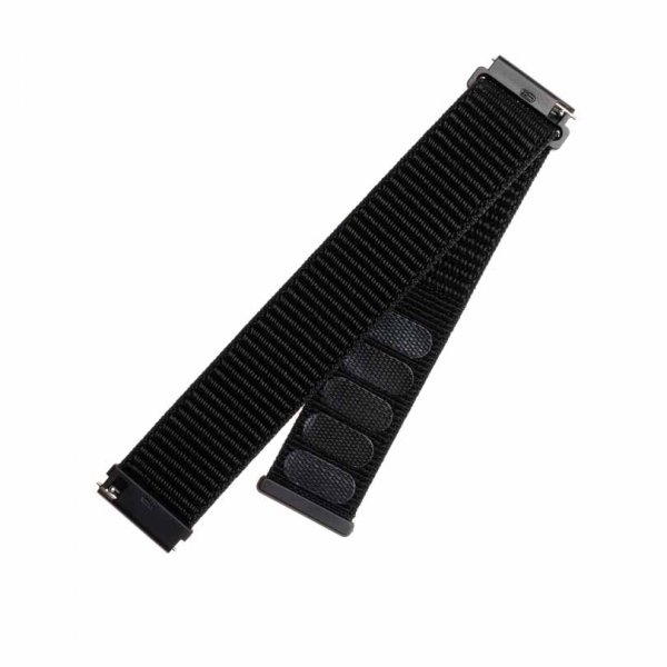Fixed Samsung Galaxy Watch 22mm Armband Nylon Strap Svart