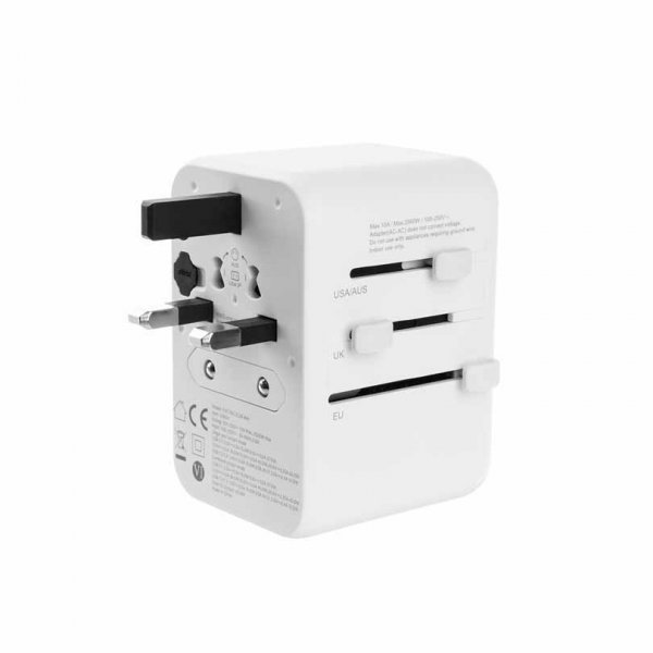 Fixed Laddare Travel Adapter USB-A/USB-C 65W