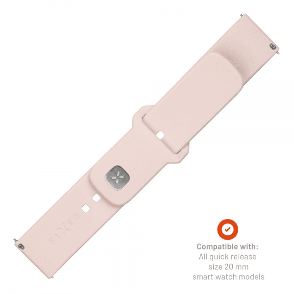 Fixed Samsung Galaxy Watch 20mm Armband Silicone Sporty Strap Rosa