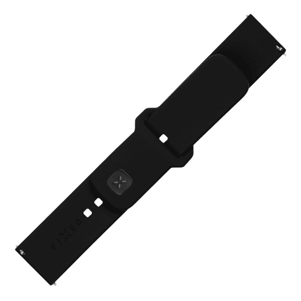 Fixed Samsung Galaxy Watch 22mm Armband Silicone Sporty Strap Svart