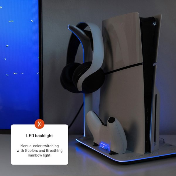 Fixed Multifunktionell PS5 Slim kyl-/laddstation
