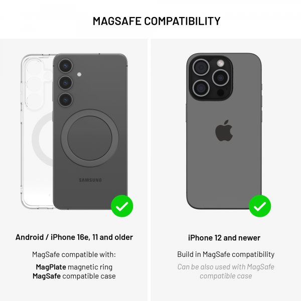 Fixed MagSafe-laddare med Stativ MagPad Pro 15W Qi2