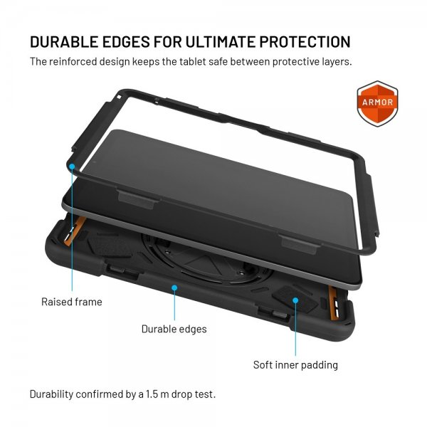 Fixed Samsung Galaxy Tab S6 Lite Skal Rugged Tablet Case Svart
