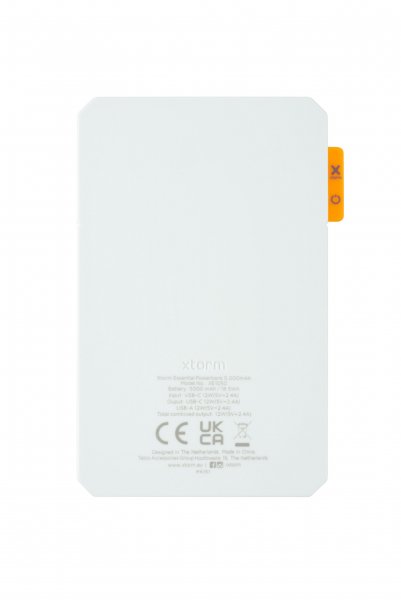 Xtorm Powerbank 5000mAh 15W USB-C & USB-A Vit