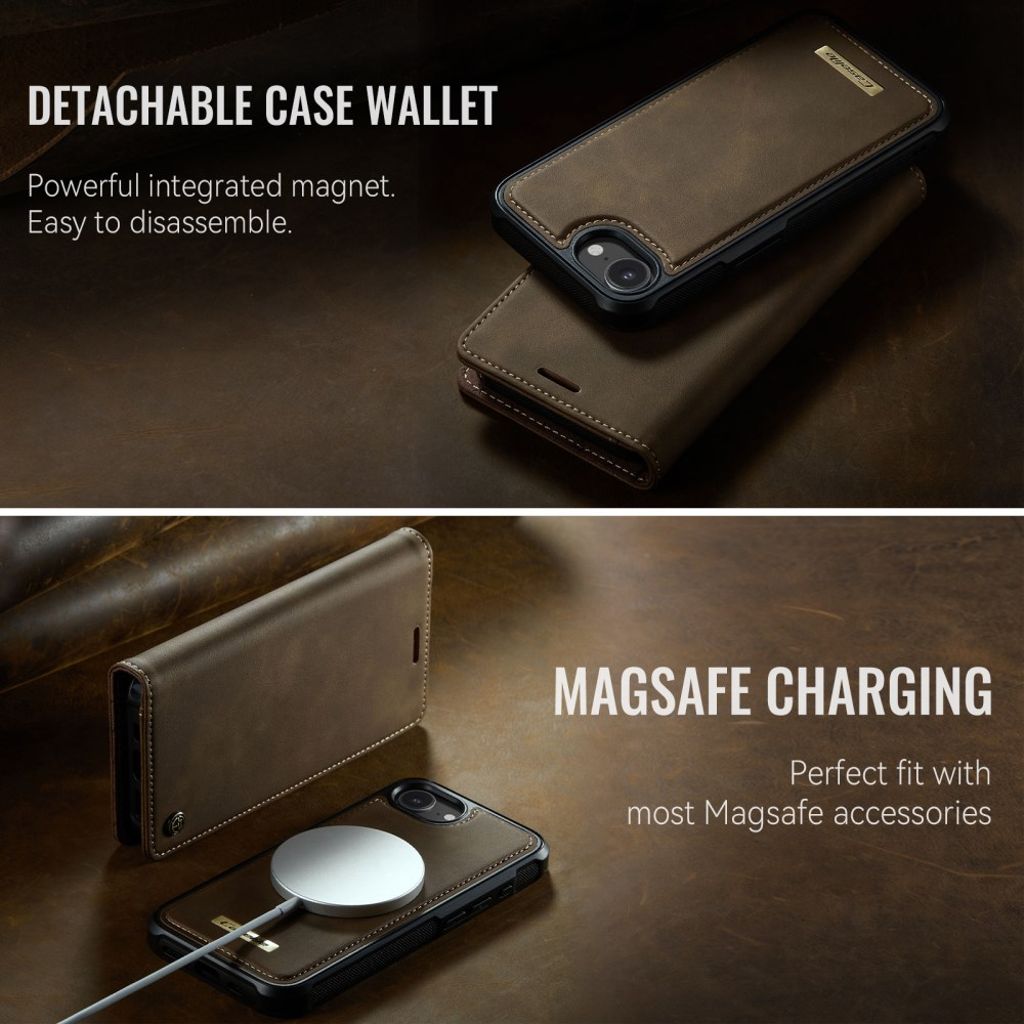 CaseMe iPhone 16e/iPhone 17e Fodral C49 Series Brun