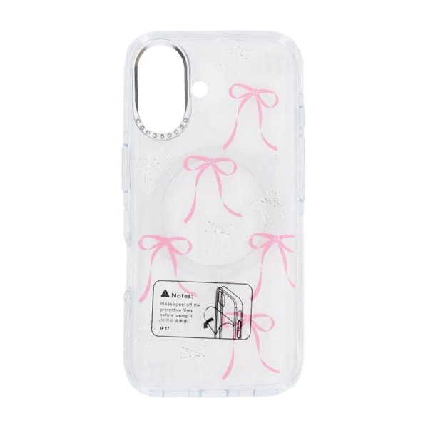 iPhone 16 Skal Mönster MagSafe Rosett