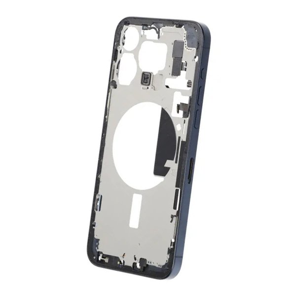 Mittenram med smådelar för iPhone 15 Pro Max - Blå Titan OEM