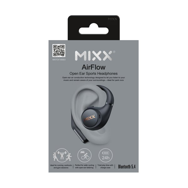Mixx Trådlösa Sport Hörlurar AirFlow Svart