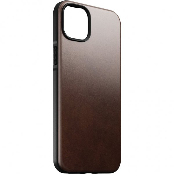 Nomad iPhone 14 Plus Skal Modern Leather Case Horween Rustic Brown