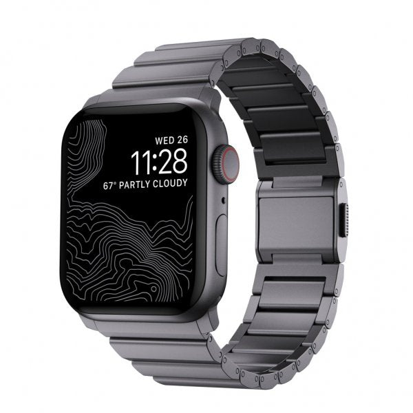 Nomad Apple Watch 44/45/46mm/Apple Watch Ultra Armband Aluminum Band Space Gray