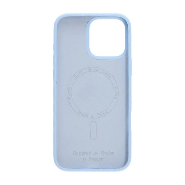Rvelon iPhone 16 Pro Max Skal Silikon MagSafe Blå