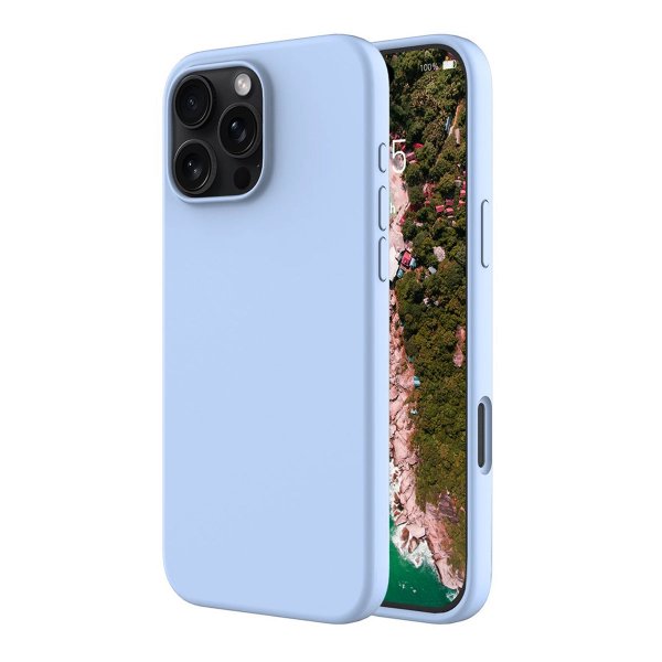 Rvelon iPhone 16 Pro Max Skal Silikon MagSafe Blå