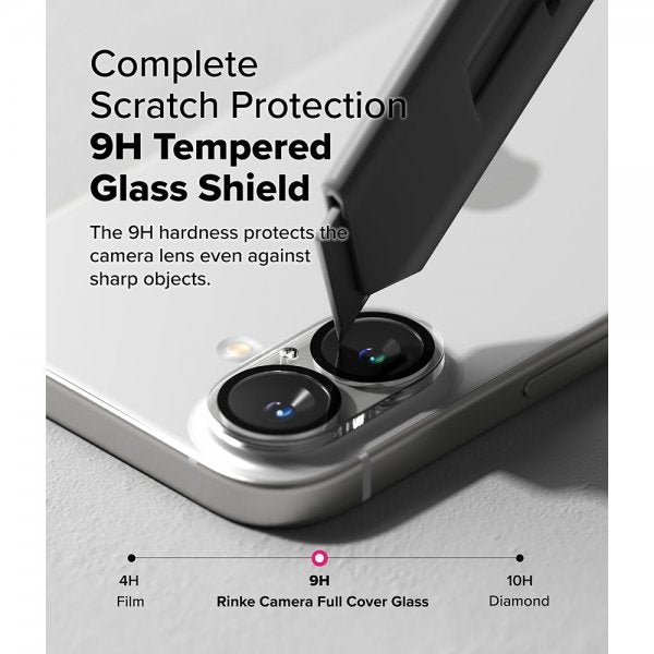 Ringke iPhone 16/iPhone 16 Plus Kameraskydd Camera Protector Glass 2-pack