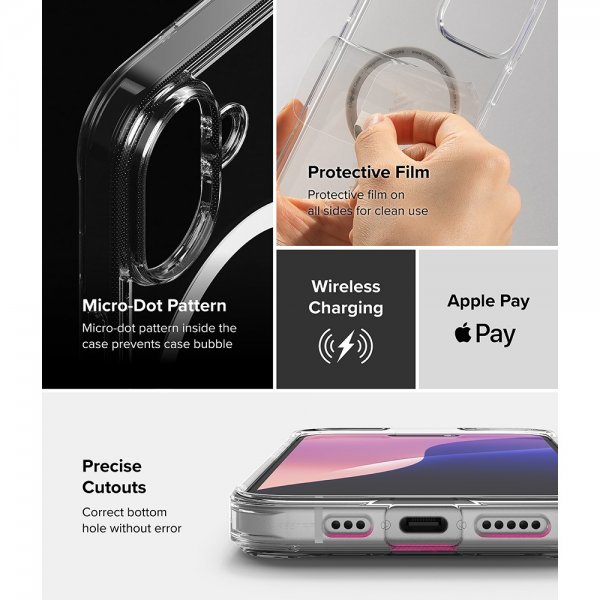 Ringke iPhone 16 Skal Fusion Magnetic Transparent