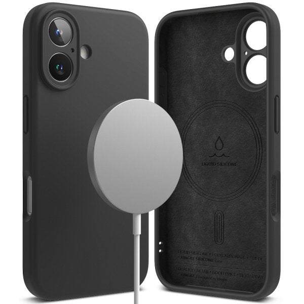 Ringke iPhone 16 Skal Silicone Magnetic Svart