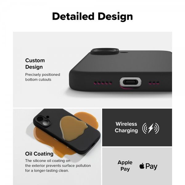 Ringke iPhone 16 Skal Silicone Magnetic Svart