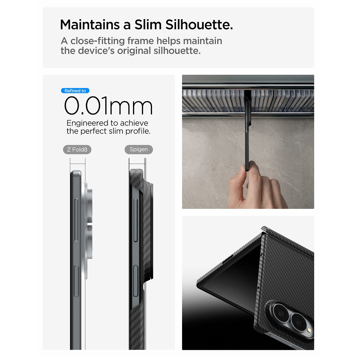 Spigen Samsung Galaxy Z Fold 8 Skal Air Skin Aramid MagFit Svart