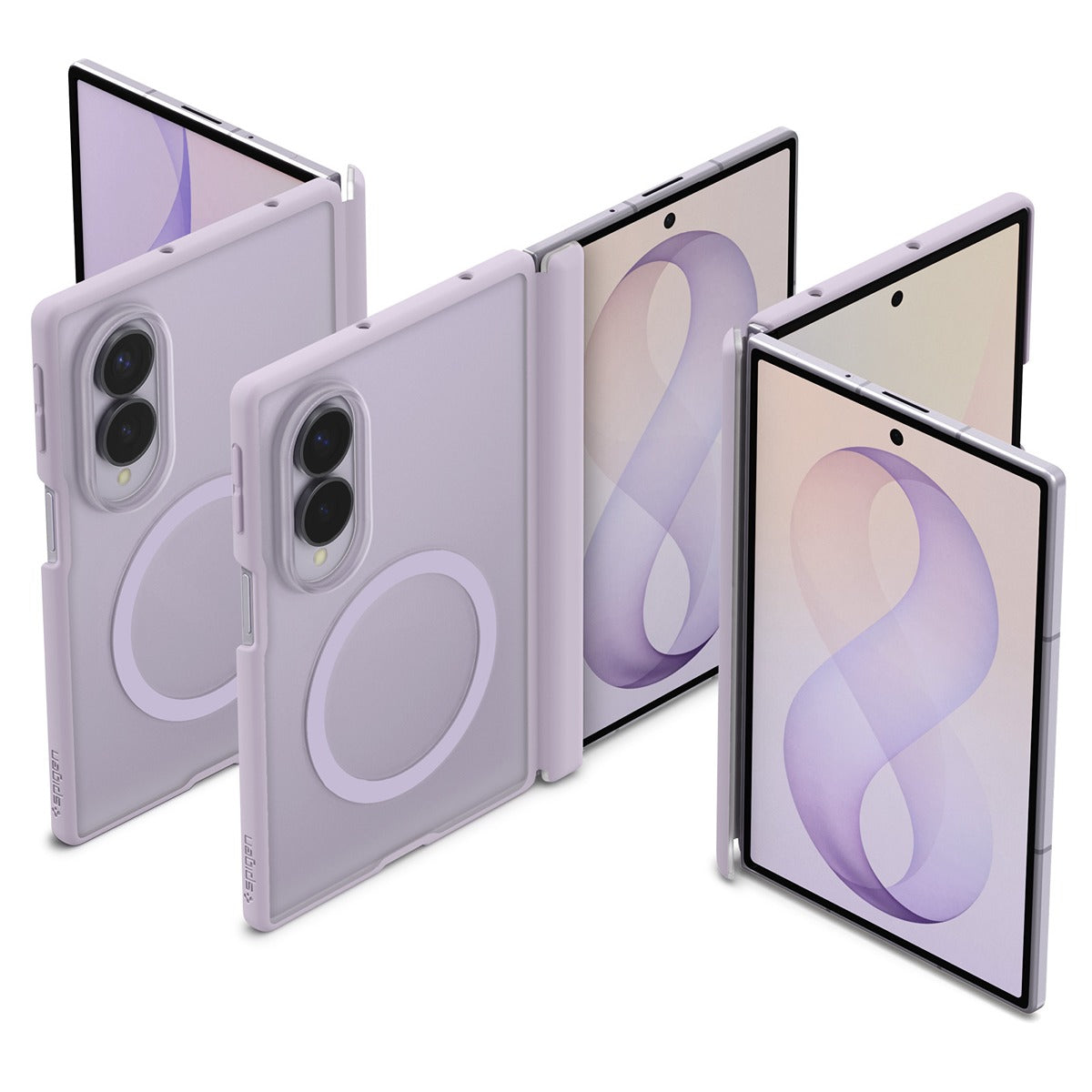 Spigen Samsung Galaxy Z Fold 8 Skal Air Skin Zero MagFit Frost Lavender
