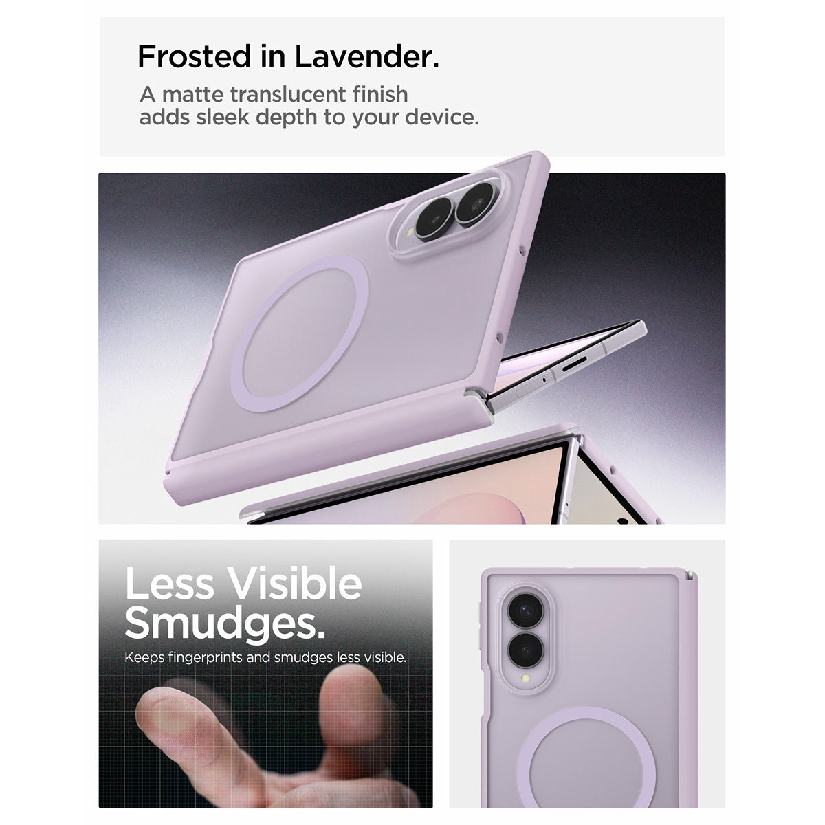Spigen Samsung Galaxy Z Fold 8 Skal Air Skin Zero MagFit Frost Lavender