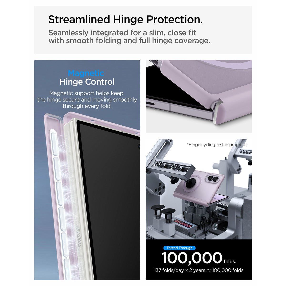 Spigen Samsung Galaxy Z Fold 8 Skal Air Skin Zero MagFit Frost Lavender